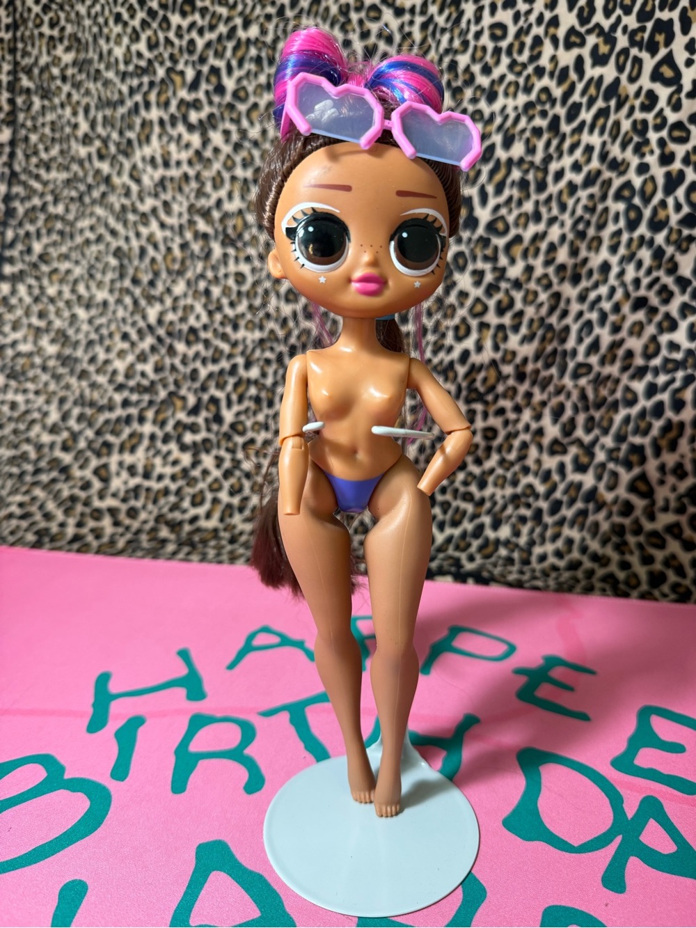 L.O.L. Surprise! Purple One-Piece Doll Outfit with Pink Sunglasses